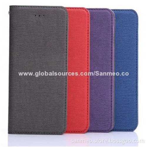 Leather mobile phone case for iPhone 6, grain line, pull-in, ultra-thin, holder, walletNew